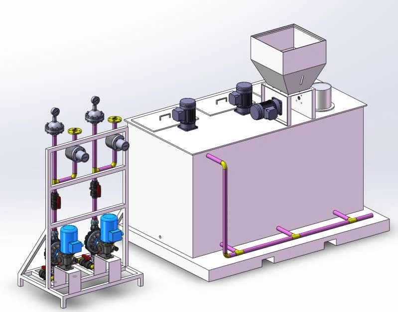 Automatic Polyelectrolyte Preparation PAM PAC Polymer Powder Dosing System